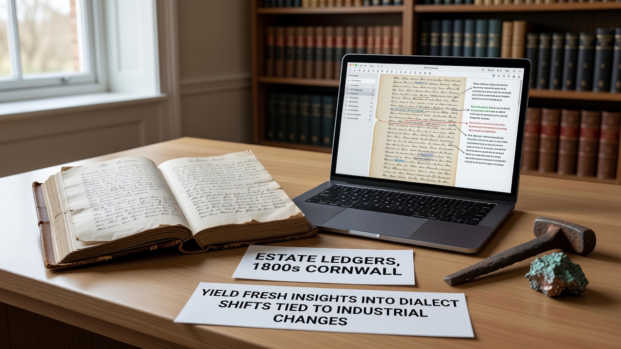Estate Ledgers from 1800s Cornwall Yield Fresh Insights into Dialect Shifts Tied to Industrial Changes